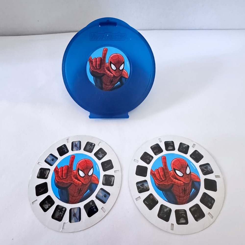 Marvel Ultimate Spider-Man View-Master 3D Reels Story 1 Discs B C & Blue Case